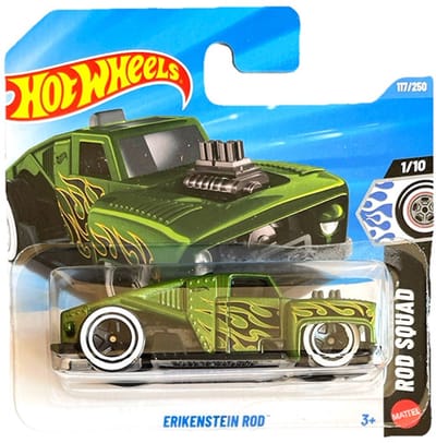 HOT WHEELS ERIKSTEIN ROD GREEN METALIC FLAME 117/250 HW ROD SQUAD 1/10 SHORT CARD 2026