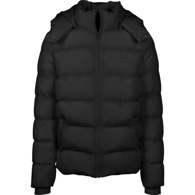 Urban Classics Hooded Puffer Heren Tussenseizoensjas - zwart - 5XL