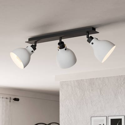 EGLO Matlock plafondspot, lengte 74 cm, grijs/zwart, 3-lamps.
