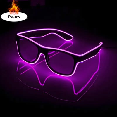 Livano - Festival Bril - Rave - Space - Techno - Freaky Glasses - Heren - Dames - Zonnebril - Paars