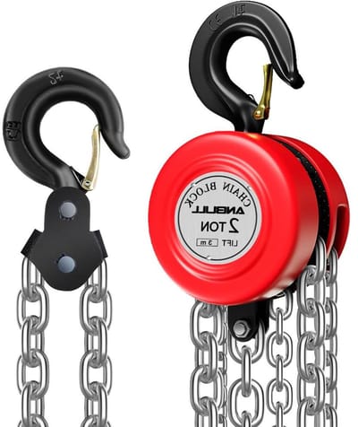 Handkettingtakel - Trekkoord takel - Zwaar hijswerk - Roestvrij verzinkte ketting - 3 meter lengte