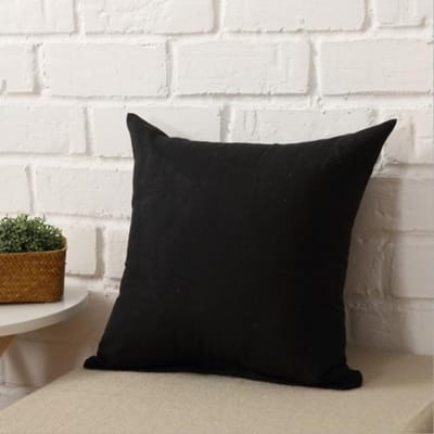 Housse de coussin en coton et lin coloré 40 x 40 cm, décoration d'intérieur, style artistique 40x40cm noir