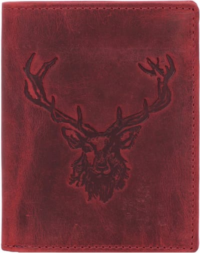 Greenburry Vintage Portemonnee Hertog Leer 9,5 cm - Jongens - Staand formaat - rusty red