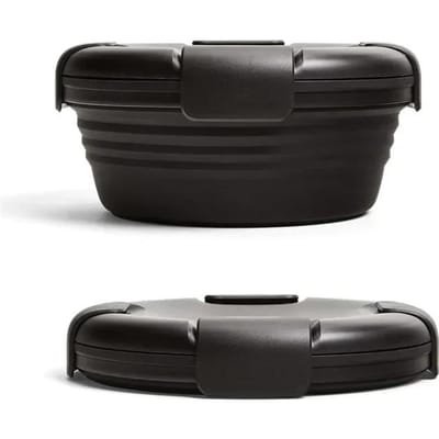 1100ml Siliconen Opvouwbare Lunchbox Opvouwbare Kom Draagbare Siliconen Opvouwbare Kom Opvouwbare Saladekom met Deksel Picknick Lunchbox 1100ml