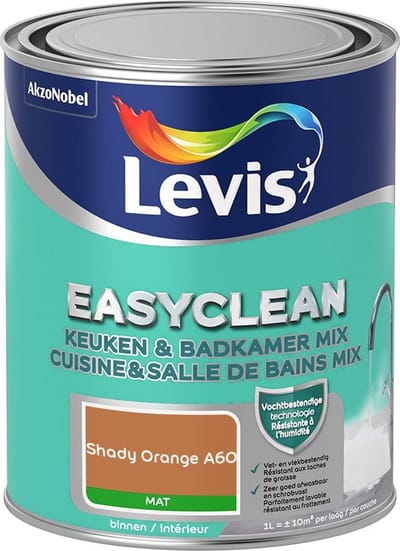 Levis - Easyclean Keuken & Badkamer Mix - Shady Orange A60 - Mengverf - 1 L