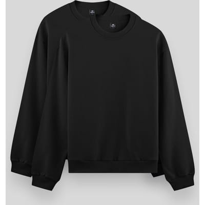 Heren Effen Rundhals Sweatshirt