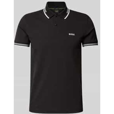 BOSS Green Paul Heren Poloshirt met Korte Mouwen en Contrasterende Bies NOS