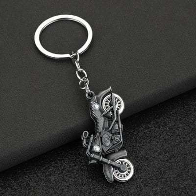 Simulation Moto Mini Moto Modèle Porte-clés Alliage de Zinc Moto Mignonne Simulation Voiture Porte-clés Pendentif Mignon black
