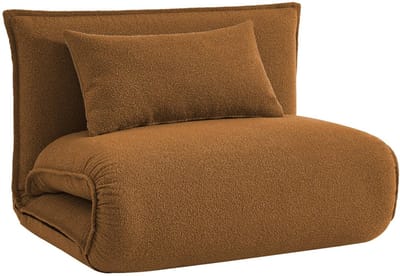 sweeek - 1-zits ombouwbare stoel in gestructureerd boucle l 99 x b 80 x h 66 cm - fleeep