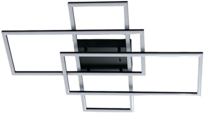 Kosilum - Eli - Plafondlamp - Zwart - Aluminium, ijzer en siliconen