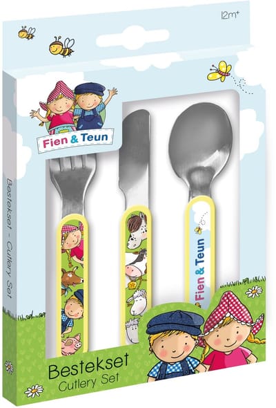 Fien en Teun kinderbestekset 3-delig - vork, lepel, mes - kinderbestek - kinder bestek - Bambolino Toys
