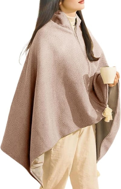 Verwarmde Sjaal - Deken Wrap - Warm Blijven - 3 Temperatuurstanden - 150x80cm - Beige