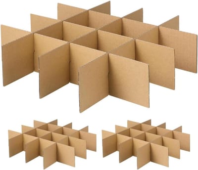 Kartonnen Verhuisdozen - Dozen Verdelers - Veilig Verpakken - Schokbestendig Ontwerp - 18 Stuks - Khaki