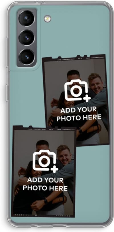 Gepersonaliseerd - Case Company® - Hoesje geschikt voor Samsung Galaxy S21 hoesje - Polaroid Zwart - Soft Cover Telefoonhoesje - Bescherming aan alle Kanten en Schermrand