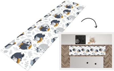 Keukenloper - Loper keuken - Patroon - Kinderen - Jongens - Dieren - Slapen - 200x50 cm - Keukenloper vinyl