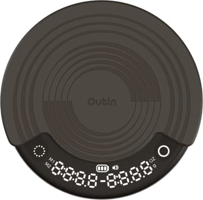 Outin Claro Koffie Weegschaal | 0.1g Nauwkeurig | Ingebouwde Timer | USB-C | Espresso & Pour-Over Geschikt