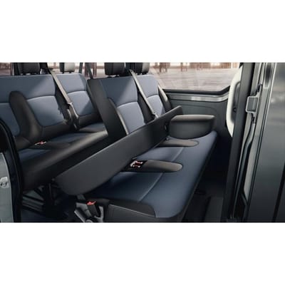 Fiat Talento / Nissan NV300 2014-2024 - Autostoelhoezen Set - 8 lub 9 Personen - Maatwerk - Jacquard T06 - Zwart/Grijs