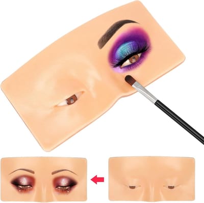 Dailygoods- Make-up Oefenbord 5D - Herbruikbaar Siliconen - Make-up Praktijk Gezichtsbord - Wimpertraining - Gezichtsbeschildering - Perfect Cadeau - Make-up Mannequin