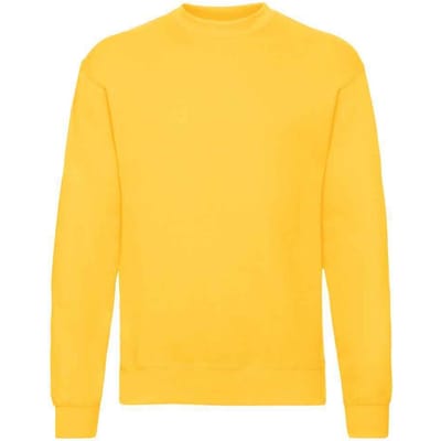 Fruit of the Loom Unisex Sweatshirt met Klassieke Schouder (Zonnebloem Geel)