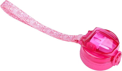 Vervangend Rietjesdeksel voor 450ml Waterfles, Lekvrij en Stofdicht met Eenvoudige Openknop en Draagriem (Roze)