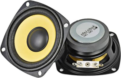 Full Range Speakers - Multimedia Luidsprekers - Muziek Luisteren - Foam Rand Ontwerp - 78 mm Diameter - Zwart