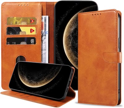 Geschikt voor Huawei Mate 70 Telefoonhoesje Kunstleer met Magnetisch lipje en Pasjeshouder Book Case met Klepje - Walletcase with Cardslot - Bruin - Smartphonica geschikt voor Huawei Mate 70