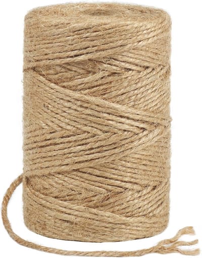 Natuurlijk Jute Touw 328 voet - 3 mm Tuintouw voor Plantenondersteuning, Knutselen en Inpakken