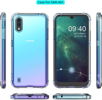 Schokbestendig Back Cover Hoesje - Shockproof Telefoonhoesje - Geschikt voor Samsung Galaxy A01 - Transparant