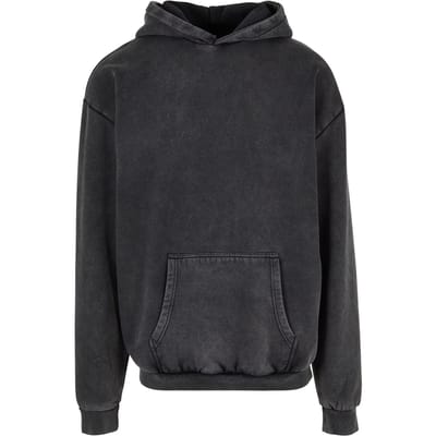 Urban Classics - Acid Washed Hoodie/trui - S - Zwart