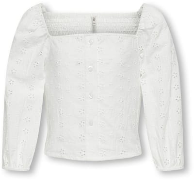 ONLY - Top Kogpilea Anglaise - wit - Maat 128
