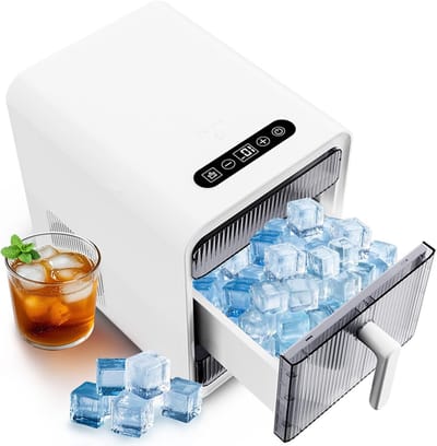 IJsmachine aanrecht - Draagbare maker - Drankjes koelen - Zelfreinigende functie - 1.5L tank - Zwart