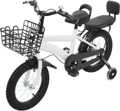 Kinderfiets - Loopfiets - Leren Fietsen - Inclusief Mand - 14 inch - Wit