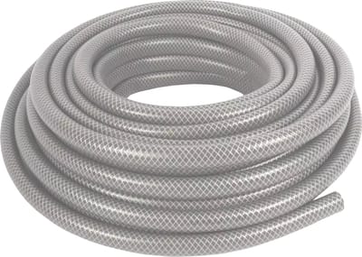Versterkte tuinslang PVC grijs – 1/2" (12,5 mm) – per meter (aaneengesloten geleverd)