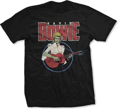 David Bowie - Acoustic Bootleg Heren T-shirt - S - Zwart