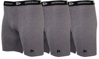 3-Pack Donnay - Compressie Short - Thermo/Sportshort (15cm) - Heren - Charcoal-marl (037) - maat S