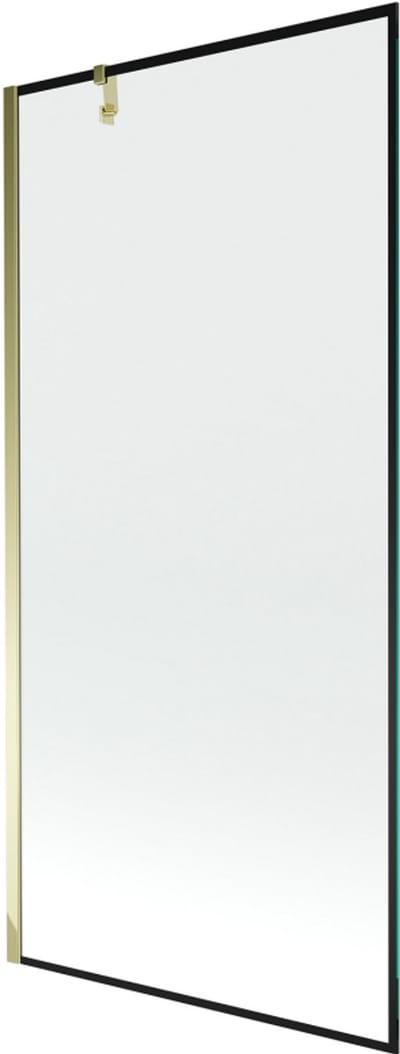 Mexen Next douchescherm 1-deurs 90 x 150 , zwart frame, goud - 895-090-000-00-70-50
