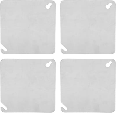 Metalen Afdekplaten - Paneelafdekking Kast - Veiligheid Afdekken - Gegalvaniseerd Ijzer - 4 Inch Vierkant - Metaal