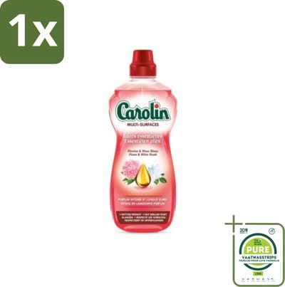 1 x Carolin - Allesreiniger - Pioen & Witte Musk - 1 L - Allesreiniger - Schoonmaakproduct - Pioenroos - Witte Musk - Huisgeur