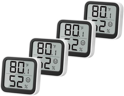 Mini Hygrometer en Thermometer met Comfortweergave - Binnenluchtvochtigheidsmeter en Kamertemperatuurmeter