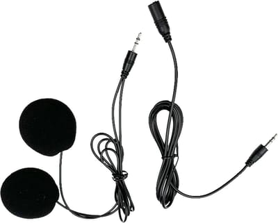 Helmluidsprekers - Dunne oortjes - Muziek en communicatie - Comfortabele pasvorm - 40 mm driver - Zwart
