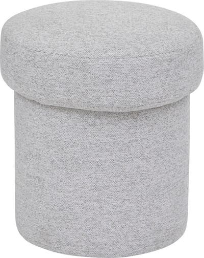 Atmosphera Poef Kita Ø37xH40cm - Nylon/Viscose - Grijs
