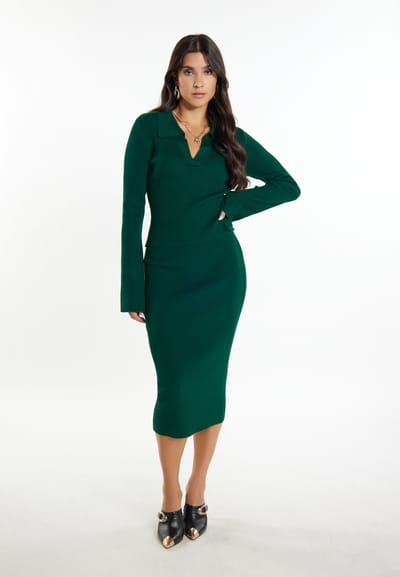 Faina Jumper Dames Smaragdgroen