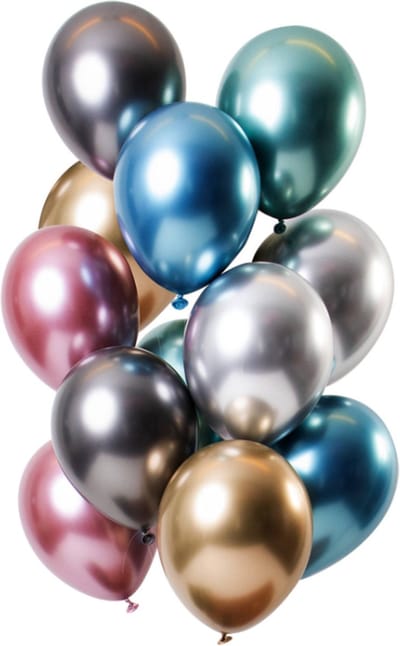 Folat - ballonnen Mirror Effect Treasures 33 cm - 12 stuks