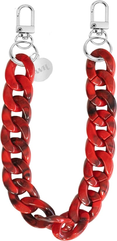 xoxo Wildhearts telefoonkoord - Red Roses - Kort koord - Geschikt voor iPhone - Geschikt voor Samsung - Universeel Phone cord - Telefoonketting - Koord voor telefoon - Telefoon hanger ketting Rood