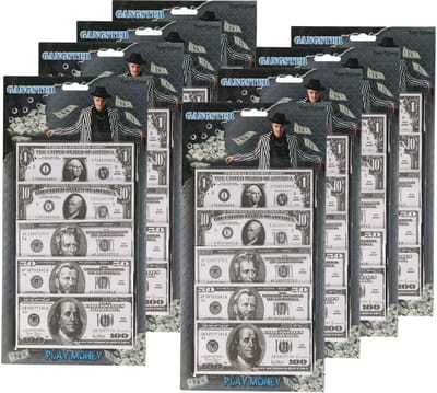 400x Speelgoed geld nep dollars van papier - Speelgoed - Winkeltje/bankieren spelen - Nepgeld - Speelgeld - Dollar biljetten