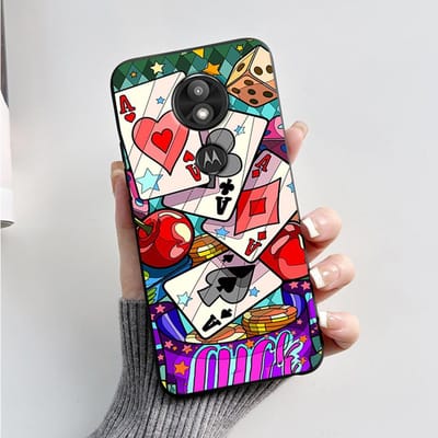 Hoesje Cover Voor Motorola Moto G7 Play Prachtig Hoesje Zachte Siliconen Shell Voor Motorola Moto G7 Power Schattig Cartoon Zwart Hoesje Moto G7 Power