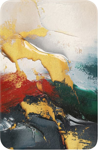 WC mat 40x60 cm - Antislip - Modern - Kerst - Abstract - Goud - Toiletmat - Vloermat - Douchemat - Toilet tapijt - Toiletmatten