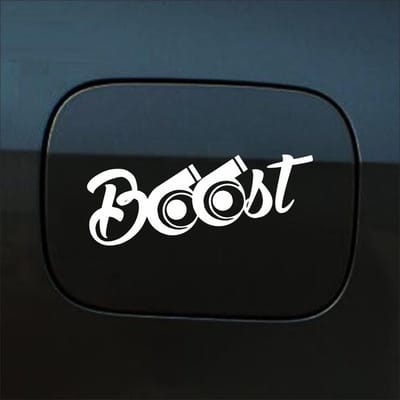 Bumpersticker - Boost - 6,3 X 19 - Wit