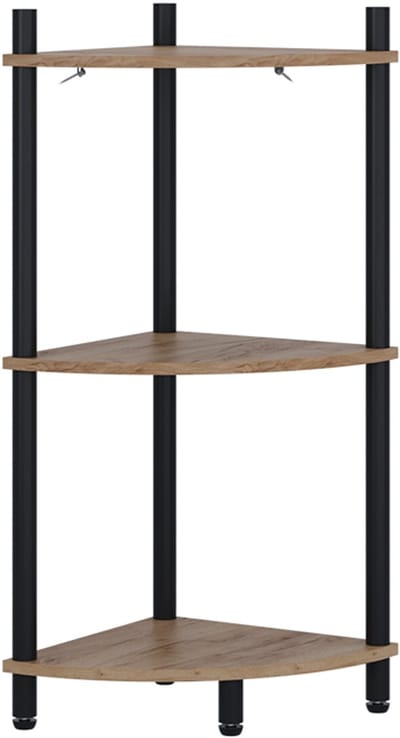 Vicco Bivio Hoekrek – 29 x 72 cm met 3 opbergvakken Eik goud/antraciet