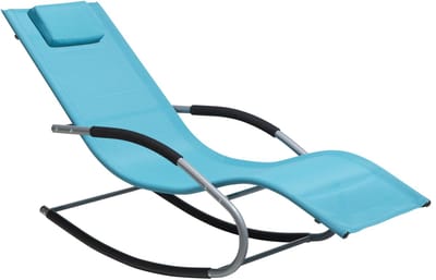 CARANO - Strandstoel - Turquoise - Staal
